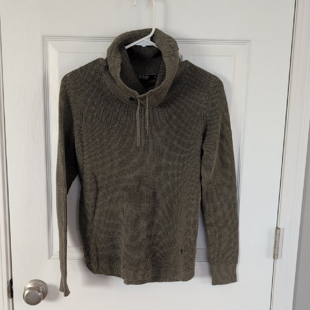 Lauren Ralph Lauren Women's Olive Cowl Neck Sweater